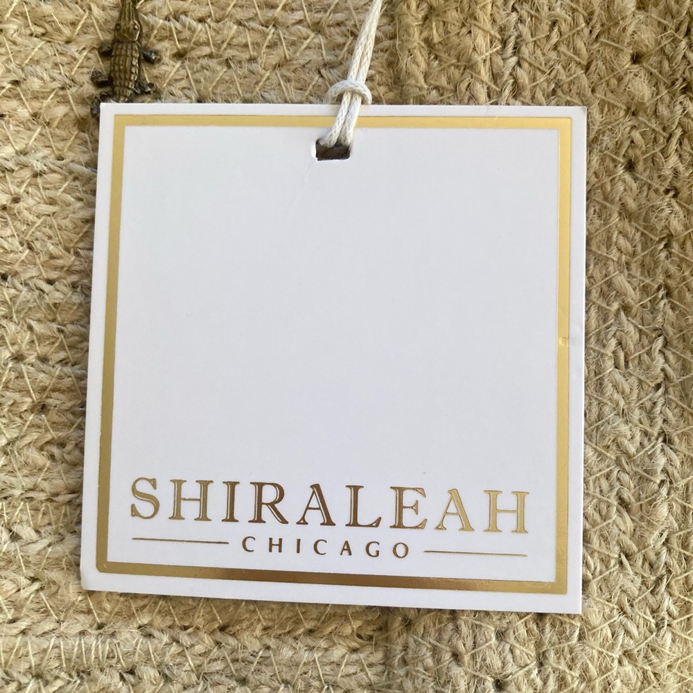 NEW Shiraleah Cici Natural Tote Bag Large Jute Sea Animal Charms Tan  12 x 22 - Picture 12 of 14